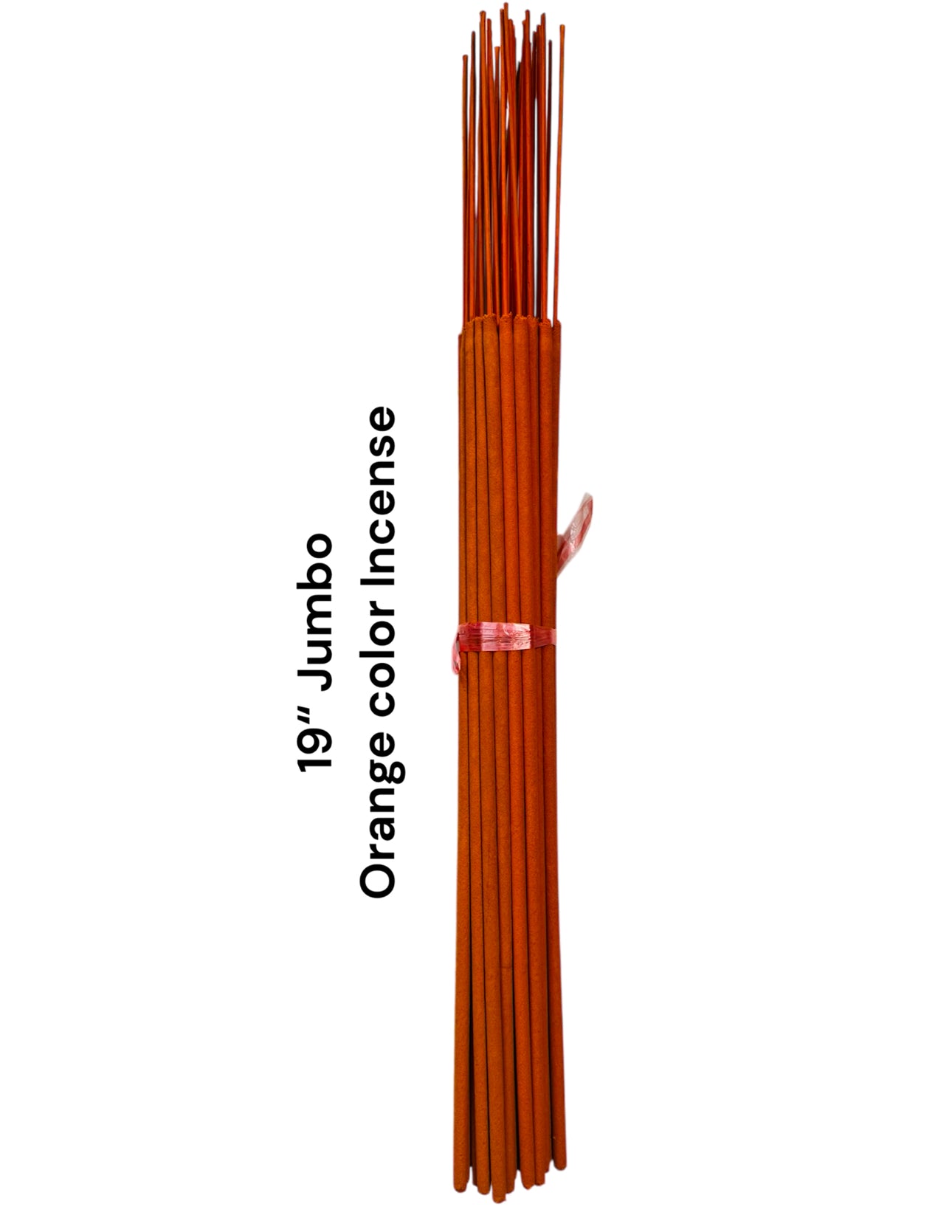 Unscented Incense Sticks Jumbo 19" (Orange Color) (1 Case)