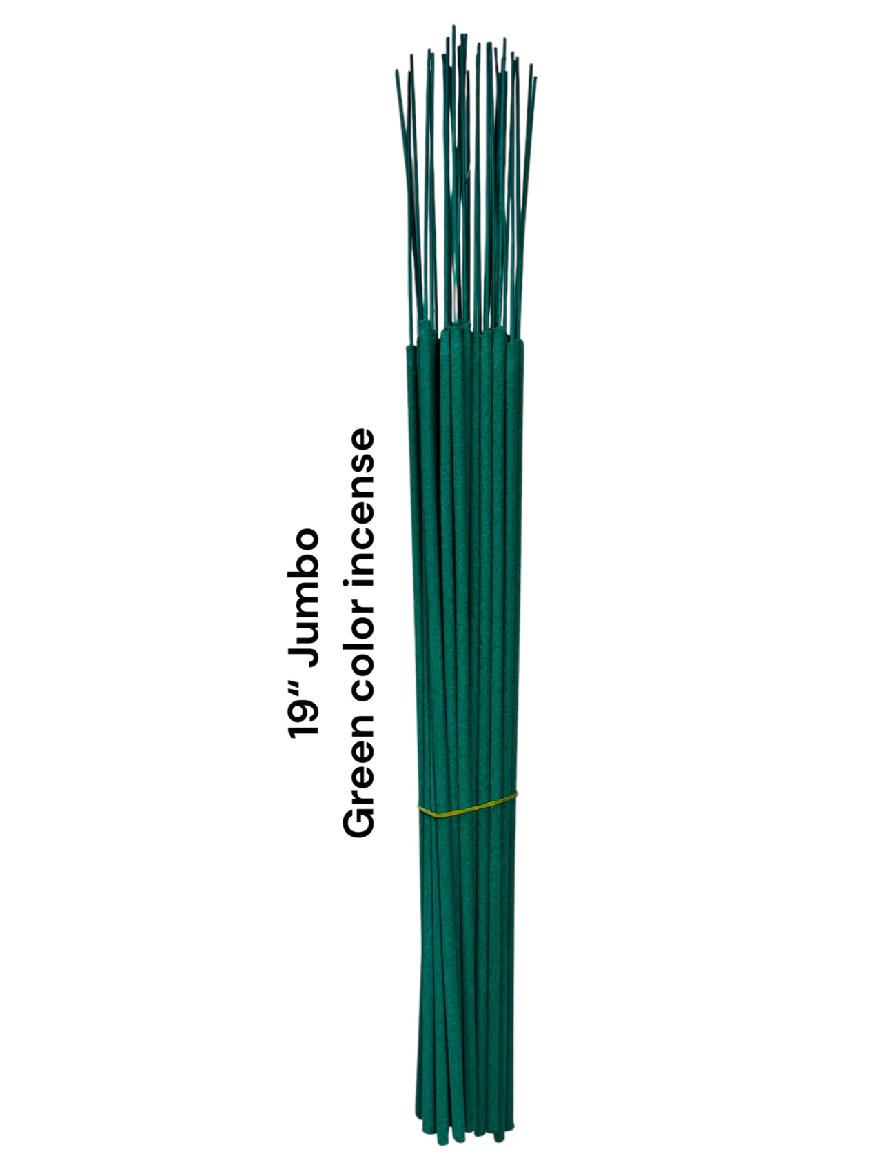 Unscented Incense Sticks Jumbo 19" (Green Color) (1 Case)