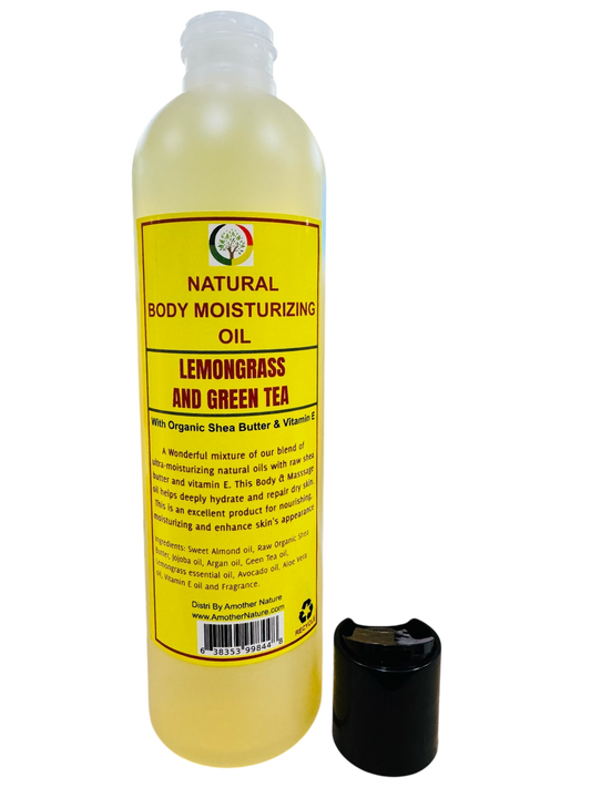 Lemongrass & Green Tea- Natural Body Moisturizing oil -(6 Pieces) @ $6.75/each