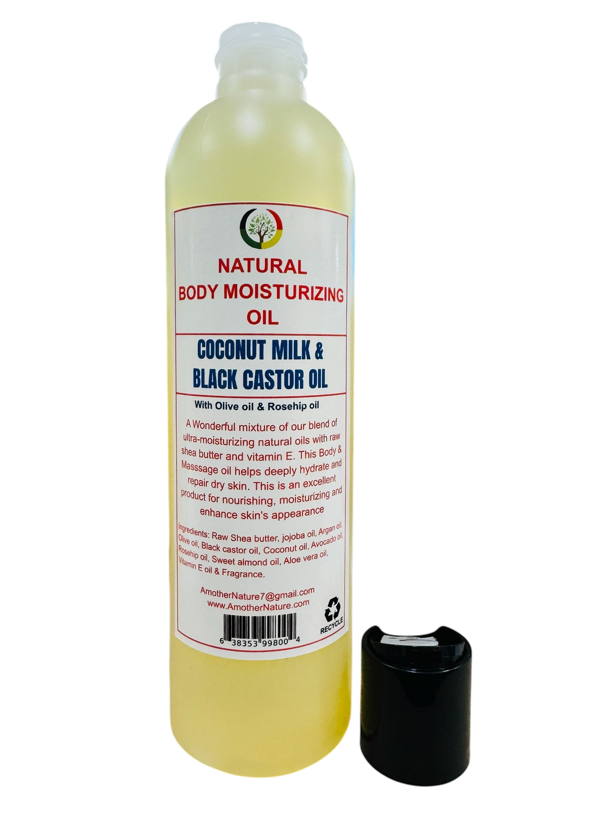Coconut Milk & Black Castor oil- Natural Body Moisturizing oil -(6 Pieces) @ $6.75/each (Copy)