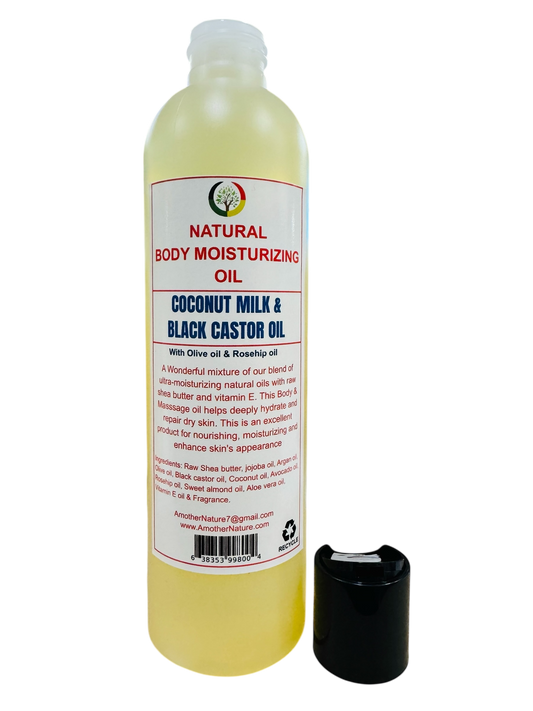 Coconut Milk & Black Castor oil- Natural Body Moisturizing oil -(6 Pieces) @ $6.75/each (Copy)