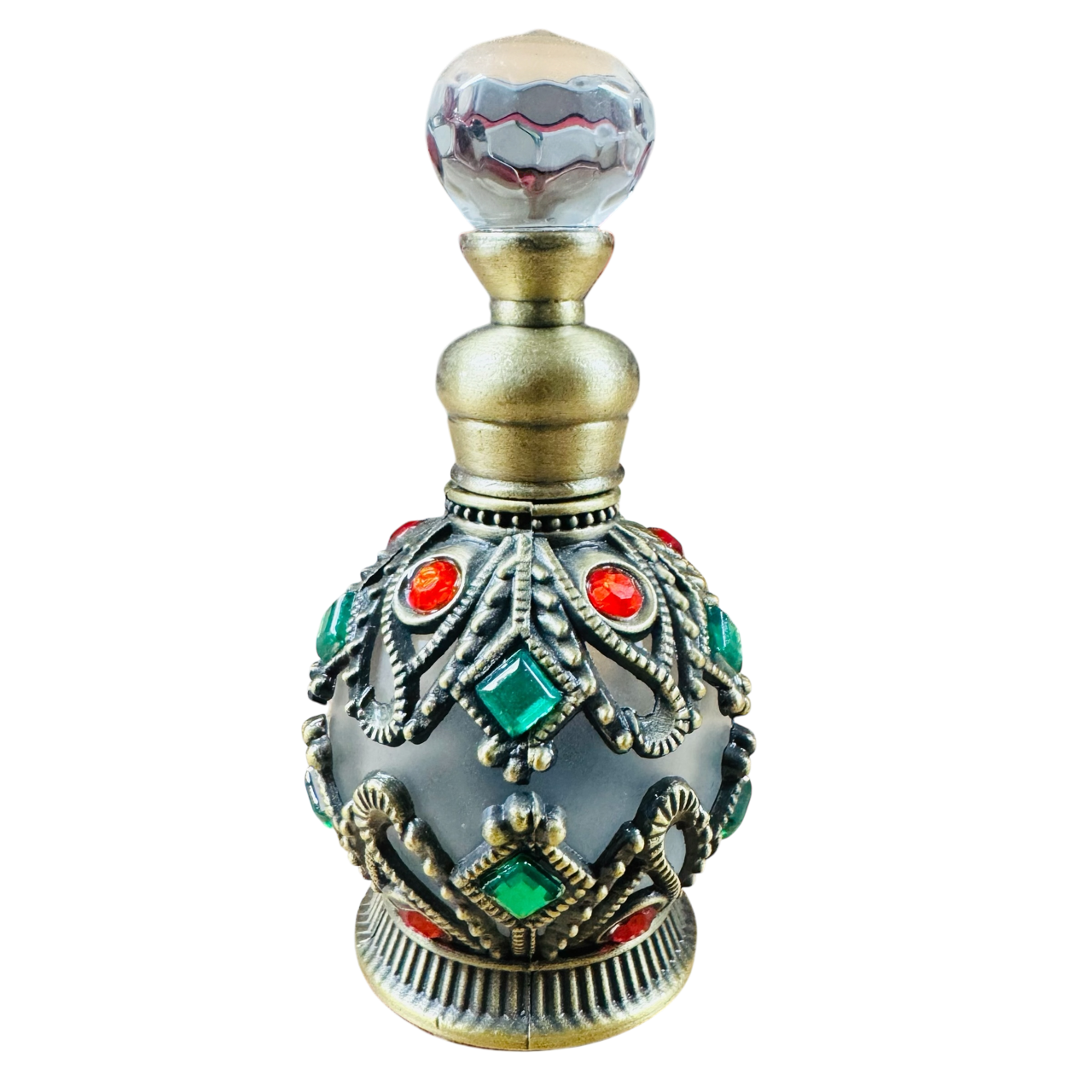 15ML Fancy Green Traditional Antique Style Bottle -(6 Bottles) @ $4.75/each