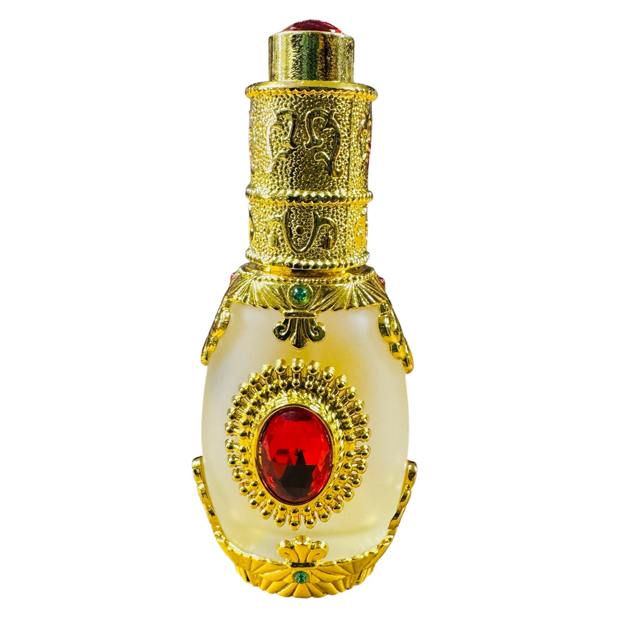 15ml Fancy Red Stone Antique Arabic Style Perfume oil Bottle -(6 Bottles) @ $4.75/each