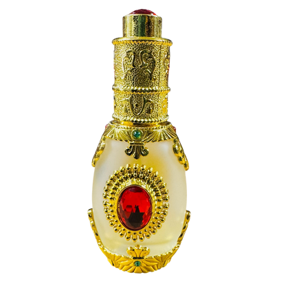 15ml Fancy Red Stone Antique Arabic Style Perfume oil Bottle -(6 Bottles) @ $4.75/each