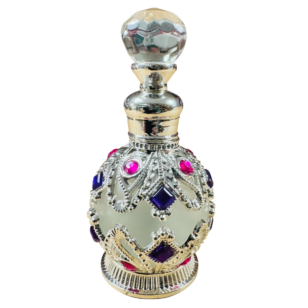 15ML Fancy Silver Traditional Antique Style Bottle -(6 Bottles) @ $4.75/each