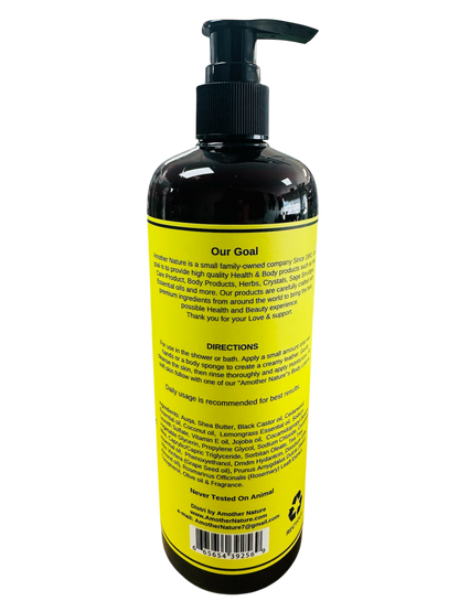 Lemongrass -Body Wash Infuse with Black Castor oil & Cedarwood Essential oil -(6 Pieces) @ $4.75/each