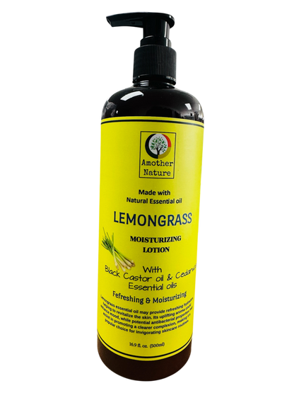 Lemongrass -Body Lotion Infuse with Black Castor oil & Cedarwood Essential Oil -(6 Pieces) @ $4.75/each