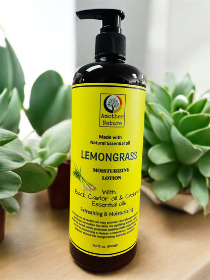 Lemongrass -Body Lotion Infuse with Black Castor oil & Cedarwood Essential Oil -(6 Pieces) @ $4.75/each