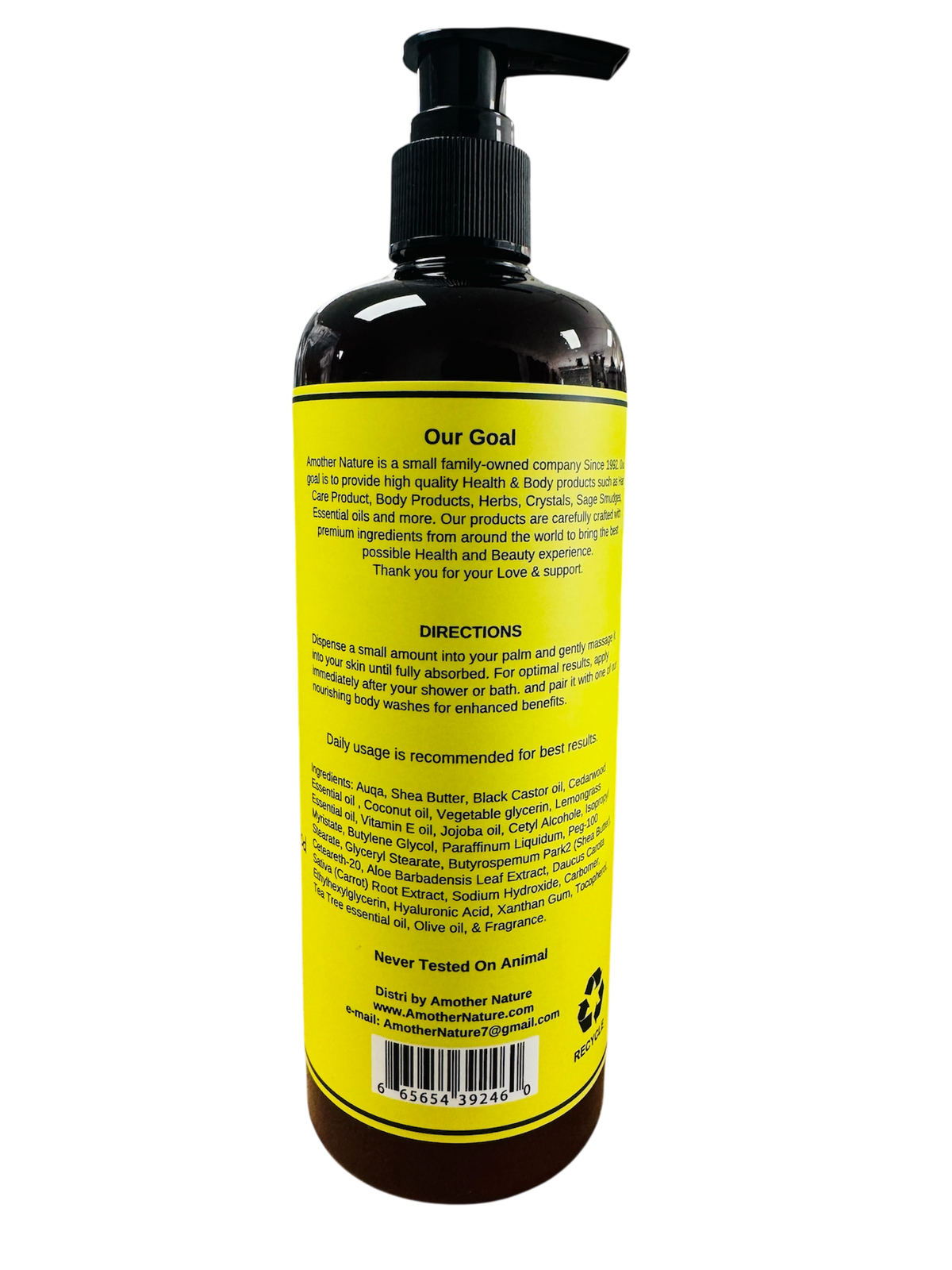 Lemongrass -Body Lotion Infuse with Black Castor oil & Cedarwood Essential Oil -(6 Pieces) @ $4.75/each