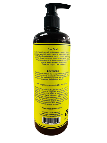 Lemongrass -Body Lotion Infuse with Black Castor oil & Cedarwood Essential Oil -(6 Pieces) @ $4.75/each