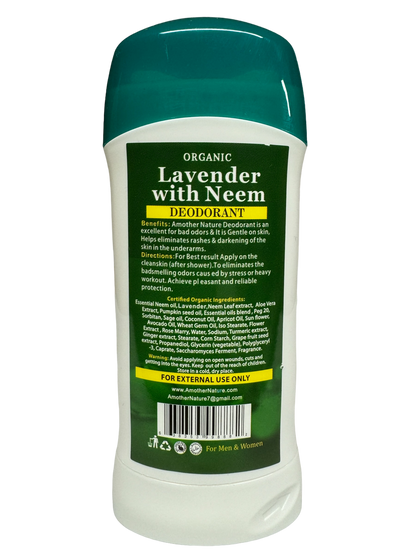 Lavender with Neem Deodorant Organic- (6 Pieces) @ $3.50/each
