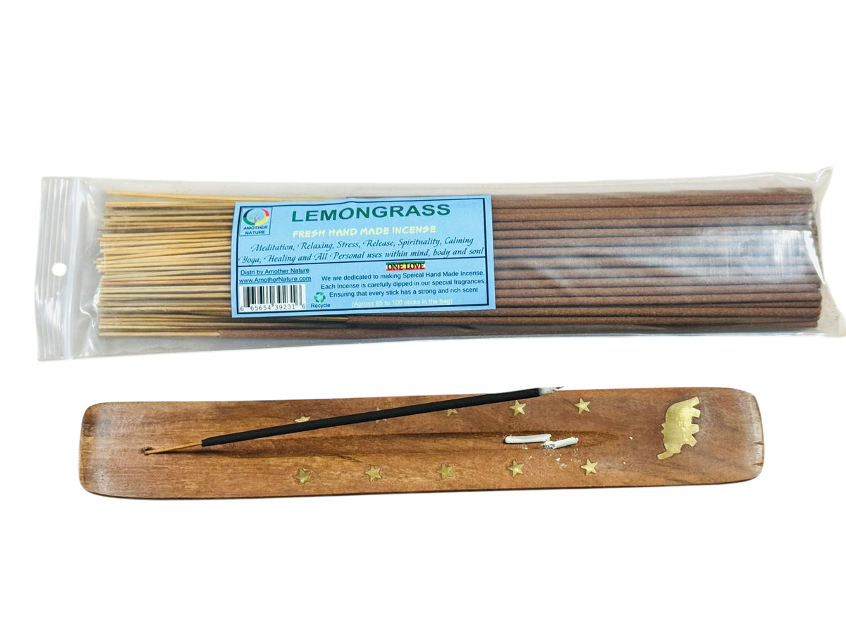 Lemongrass Incense -Fresh Hand Made (85-100 Sticks per Pack)- (4 Packs) @ $2.99/pack