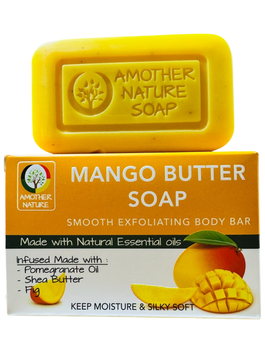 Mango Butter Soap -Smooth Exfoliating Body Bar -(6 Pieces)