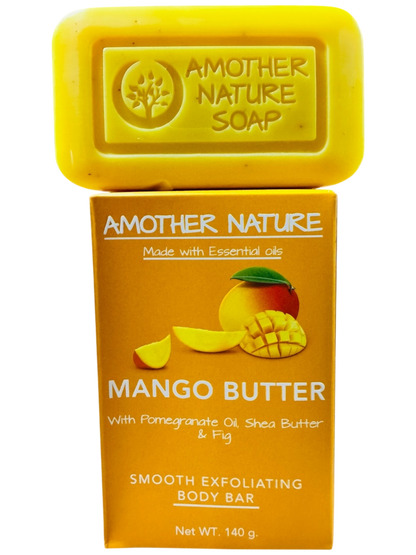 Mango Butter Soap -Smooth Exfoliating Body Bar -(6 Pieces)
