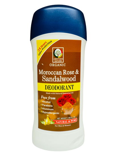 Moroccan Rose with Sandalwood Deodorant Organic- (6 Pieces) @ $3.50/each