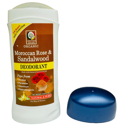Moroccan Rose with Sandalwood Deodorant Organic- (6 Pieces) @ $3.50/each
