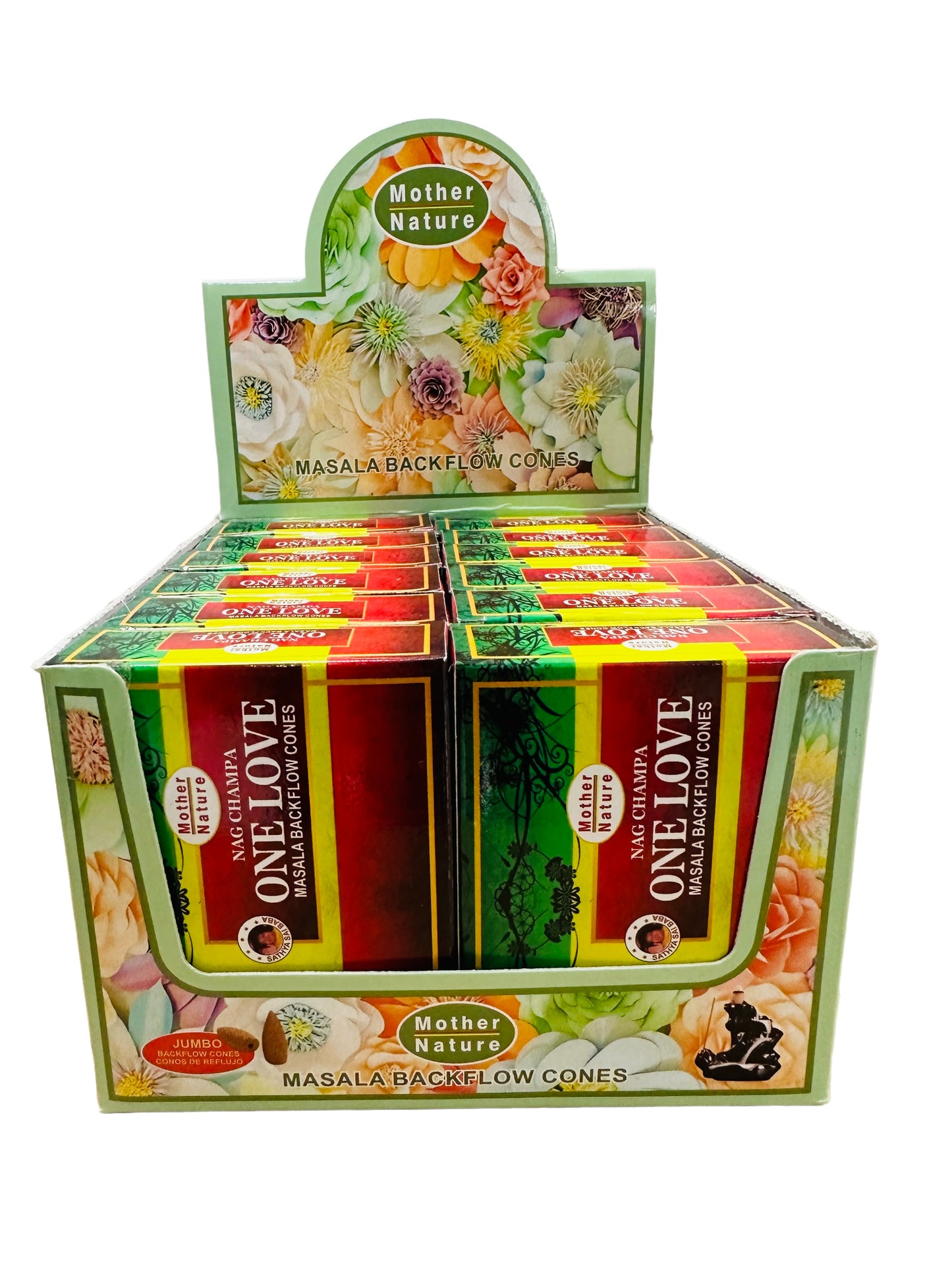 One Love Backflow Cone Incense (12 Packs Per Box)