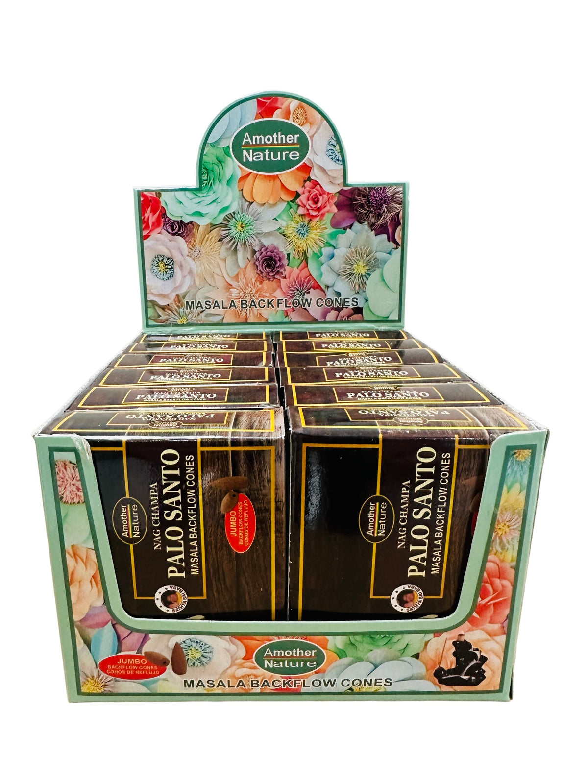 Palo Santo Backflow Cone Incense (12 Packs Per Box)