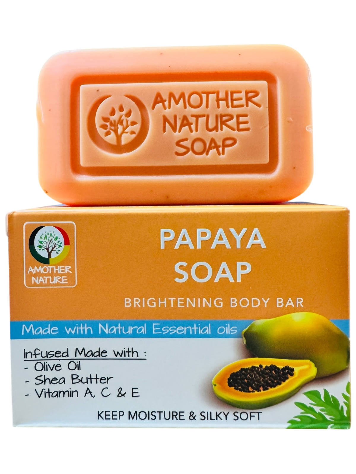 Papaya Soap -Brightening Body Bar -(6 Pieces)