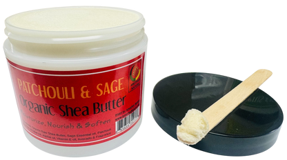 Patchouli & Sage -Organic Shea Butter Whipped -(6 Pieces) @ $4.75/each