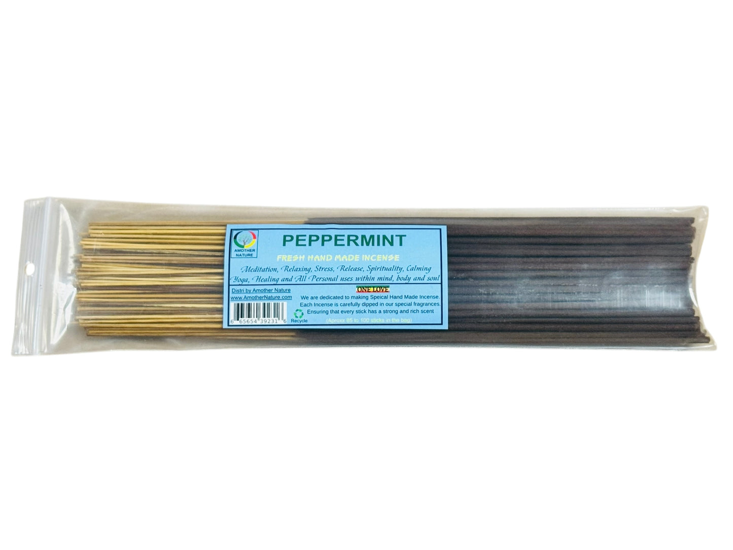 Peppermint Incense -Fresh Hand Made (85-100 Sticks per Pack)- (4 Packs) @ $2.99/pack