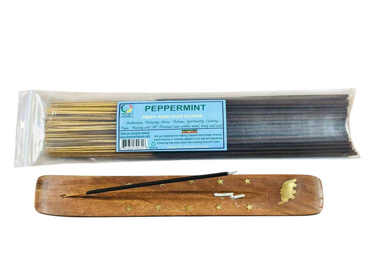 Peppermint Incense -Fresh Hand Made (85-100 Sticks per Pack)- (4 Packs) @ $2.99/pack