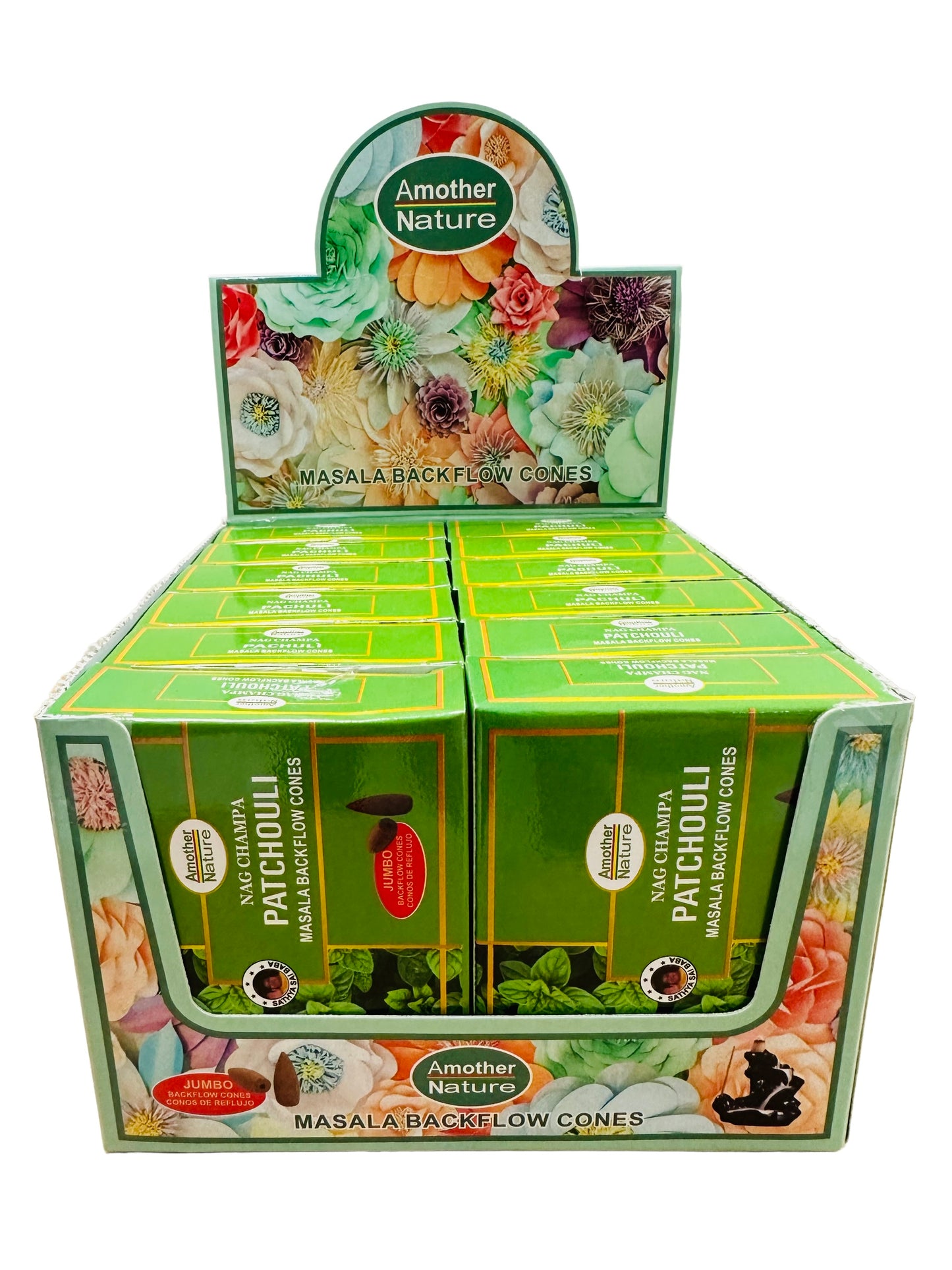 Patchouli Backflow Cone Incense (12 Packs Per Box)