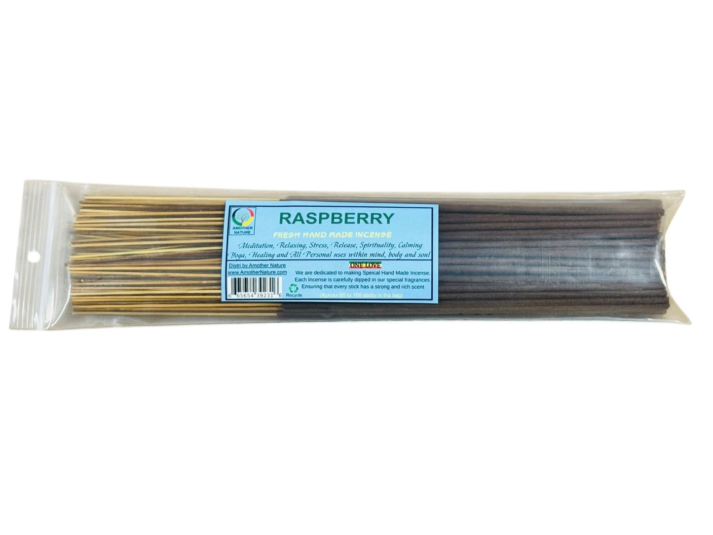 Raspberry Incense -Fresh Hand Made (85-100 Sticks per Pack)- (4 Packs) @ $2.99/pack