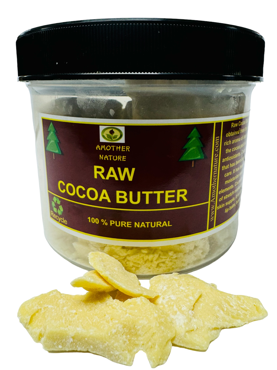 Raw Cocoa Butter -(1 Pound Jar) -(3 Jars) @ $9.99/each