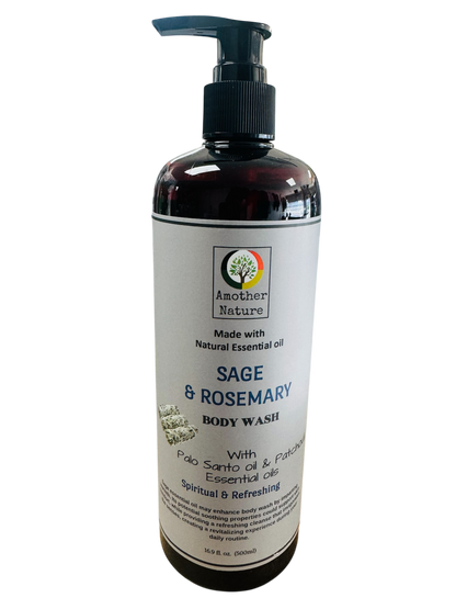 Sage & Rosemary -Body Wash Infuse with Palo Santo Oil & Patchouli Essential Oil -(6 Pieces) @ $4.75/each