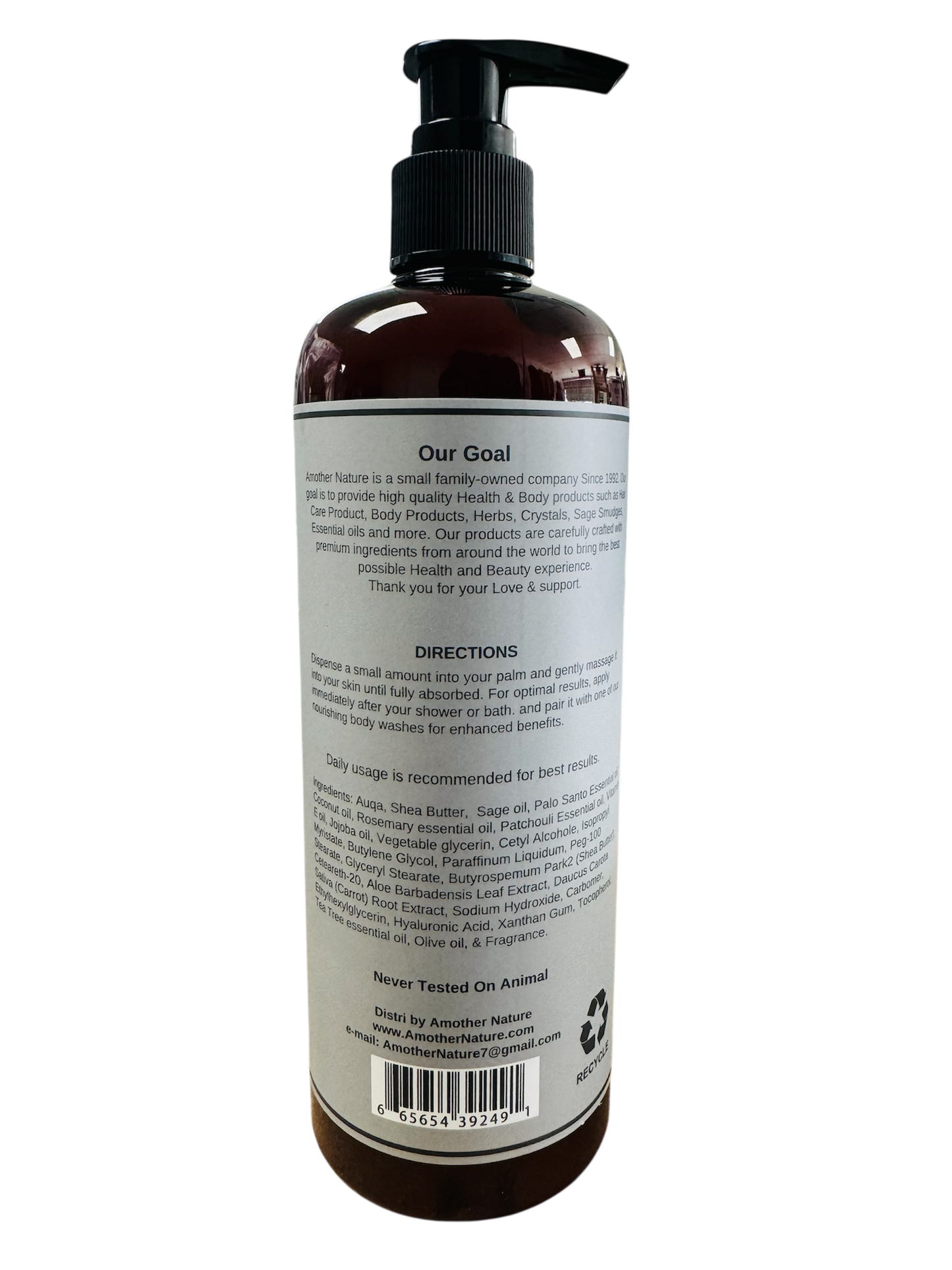 Sage & Rosemary -Body Lotion Infuse with Palo Santo Oil & Patchouli Essential Oil -(6 Pieces) @ $4.75/each
