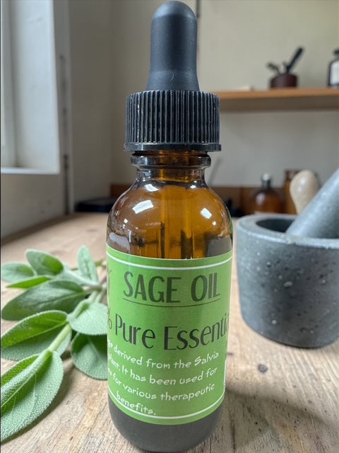 Sage Essential Oil 1 oz size -(4 Pieces) @ $5.99/each