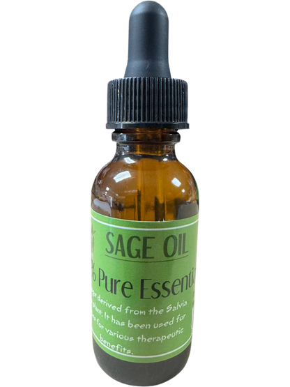 Sage Essential Oil 1 oz size -(4 Pieces) @ $5.99/each