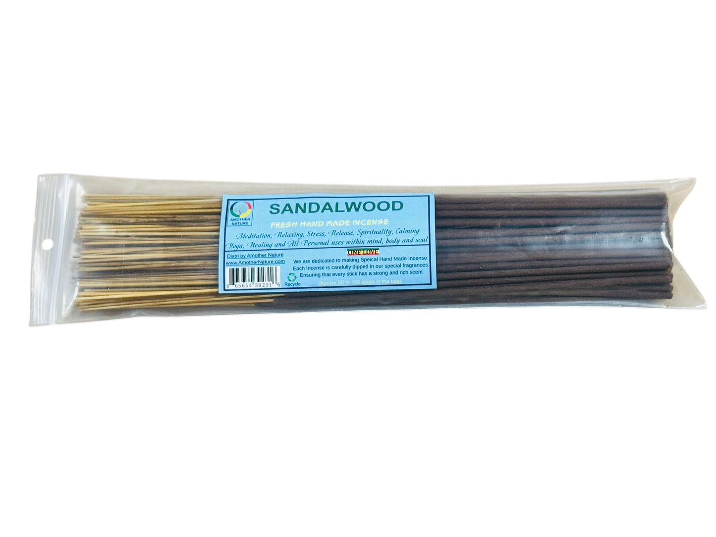 Sandalwood Incense -Fresh Hand Made (85-100 Sticks per Pack)- (4 Packs) @ $2.99/pack