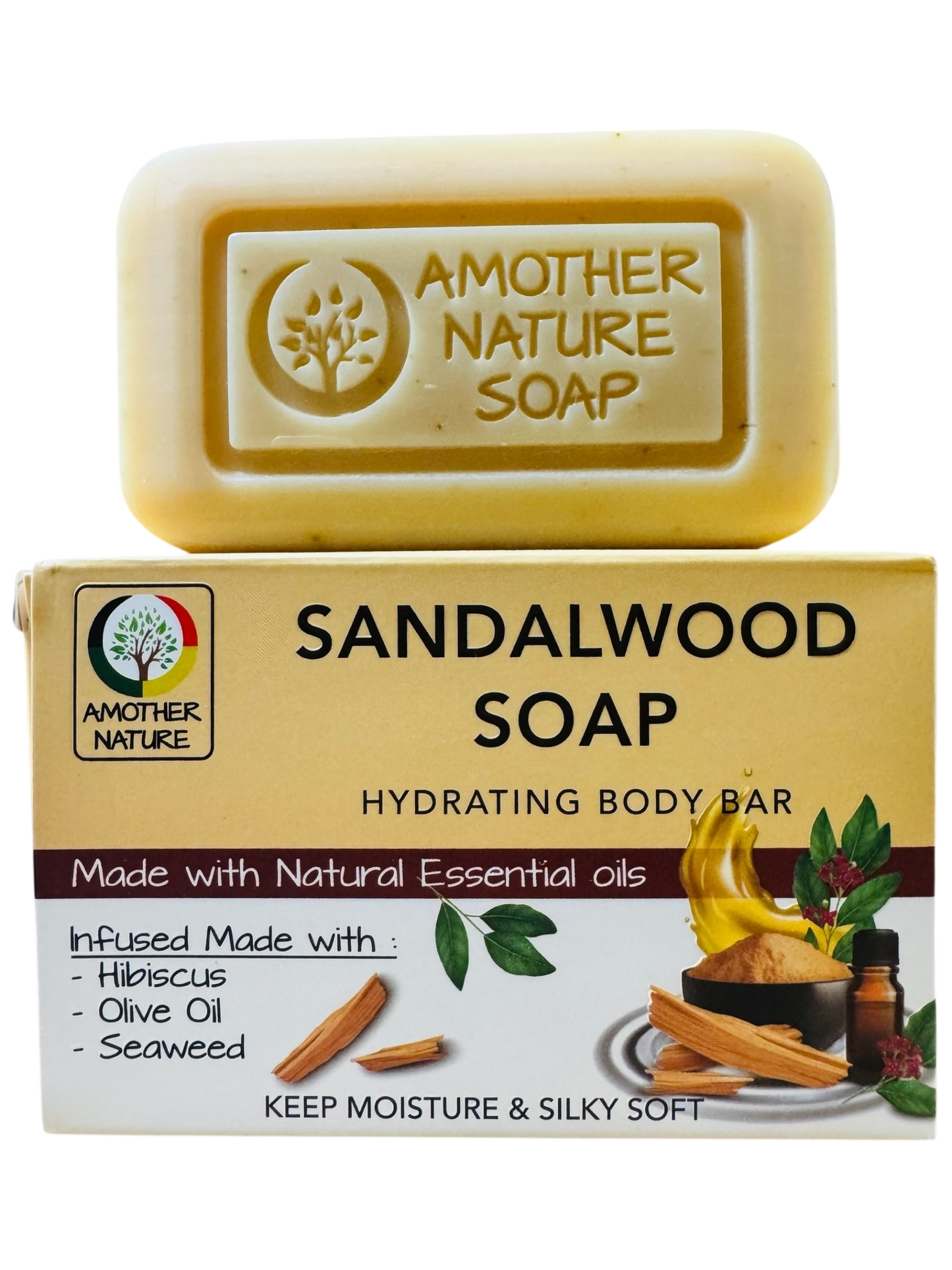 Sandalwood Soap -Hydrating Body Bar -(6 Pieces)