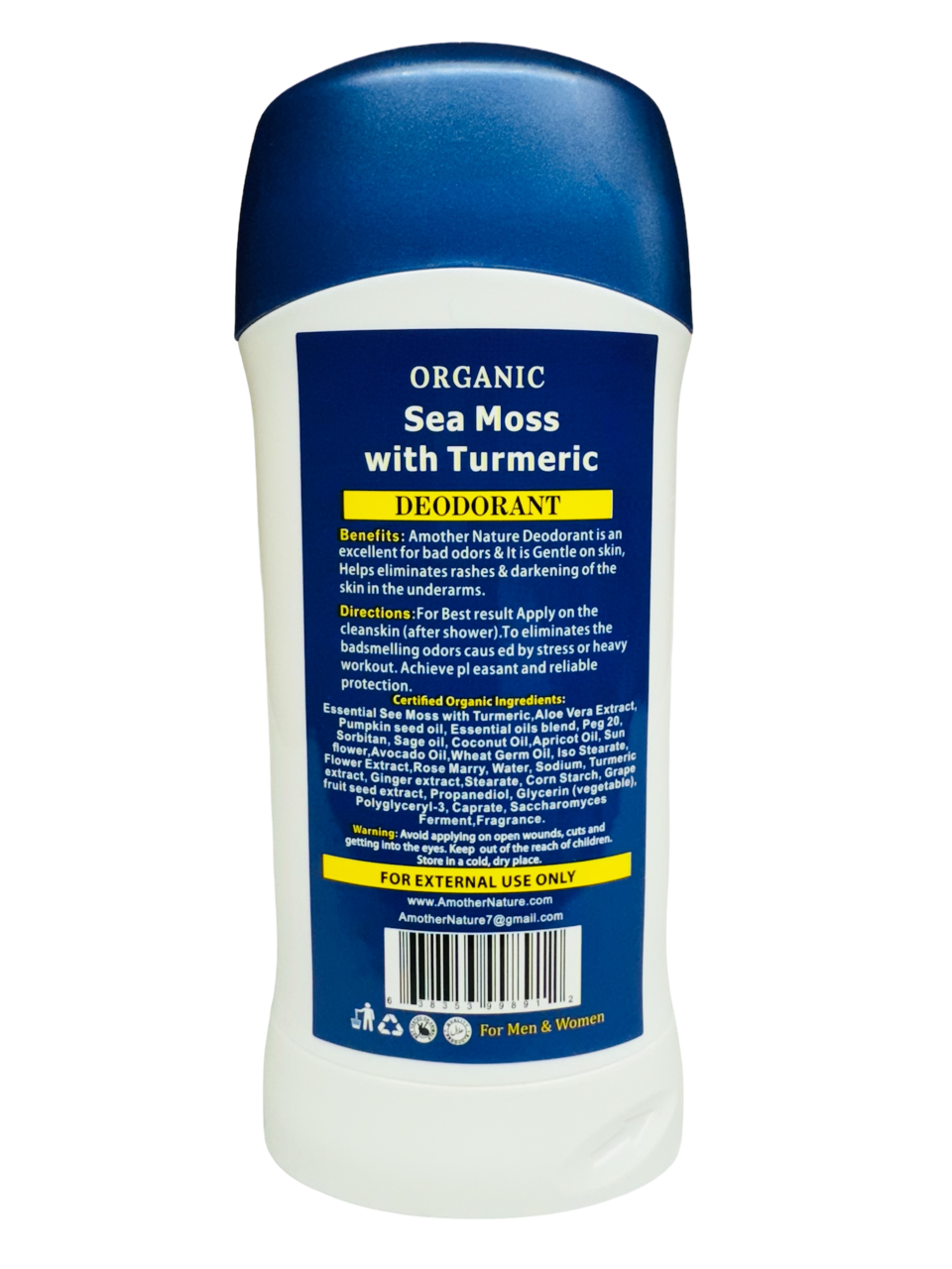 Sea Moss With Turmeric Deodorant Organic- (6 Pieces) @ $3.50/each