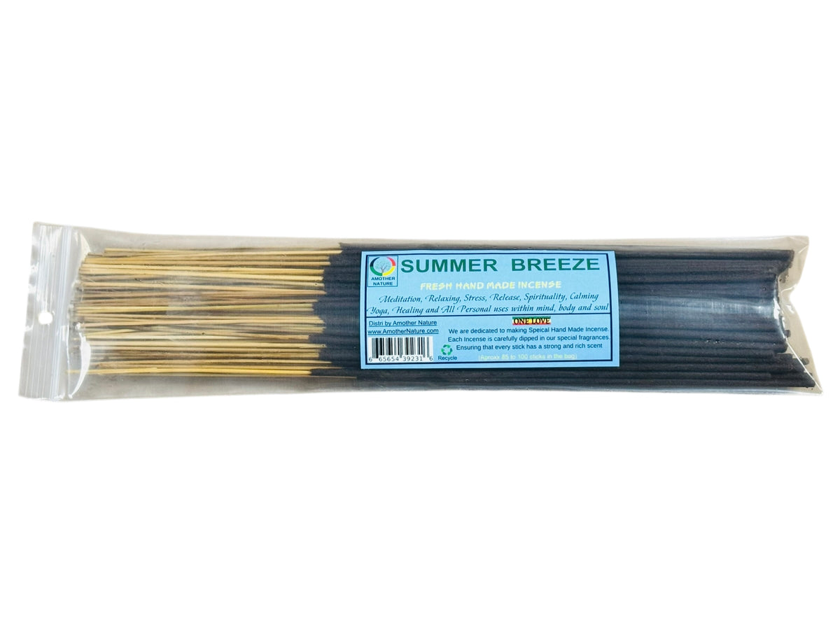 Summer Breeze Incense -Fresh Hand Made (85-100 Sticks per Pack)- (4 Packs) @ $2.99/pack