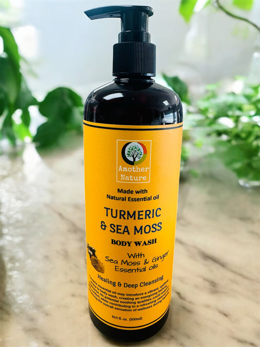 Turmeric & Sea Moss -Body Wash Infuse with Ginger Essential oil -(6 Pieces) @ $4.75/each