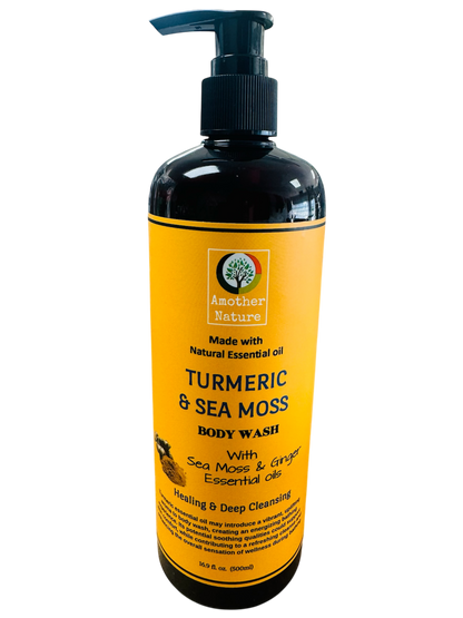 Turmeric & Sea Moss -Body Wash Infuse with Ginger Essential oil -(6 Pieces) @ $4.75/each