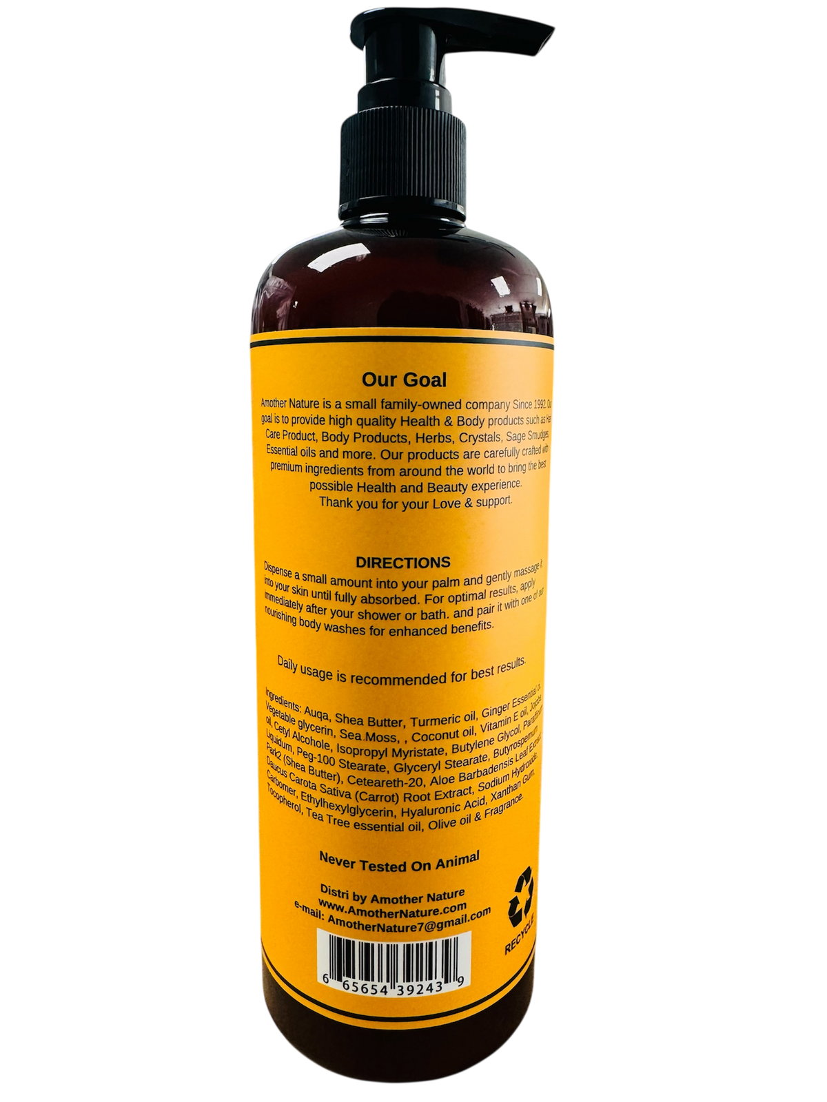 Turmeric & Sea Moss -Body Lotion Infuse with Ginger Essential Oil -(6 Pieces) @ $4.75/each