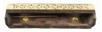 Incense Burner -Two Tone Color Coffin Box Style -(12 Pieces) @$3.33/each