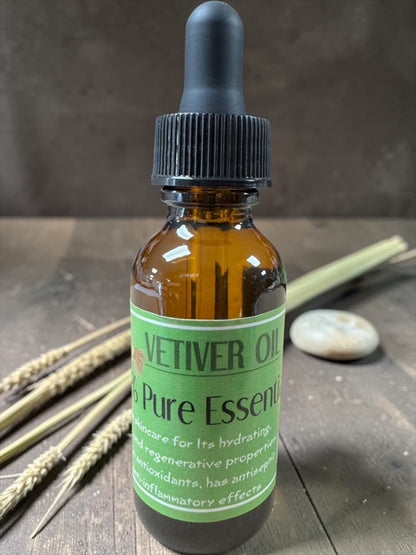 Vetiver Essential Oil 1 oz size -(4 Pieces) @ $14.99/each