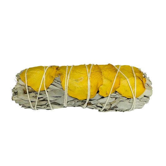 Yellow Petal White Sage 4 Inch -(12 Pieces)
