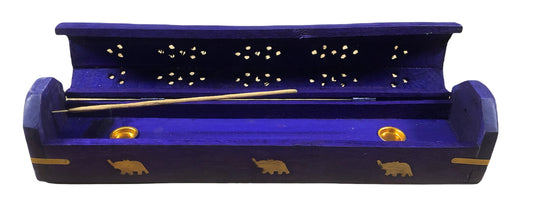 Incense Burner -Purple Color Coffin Box Style -(12 Pieces) @$3.33/each