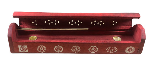 Incense Burner -Red Color Coffin Box Style -(12 Pieces) @$3.33/each