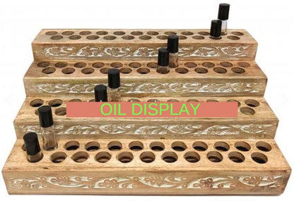 Wooden Display for 10ml or 1/3 oz Roll on Bottle